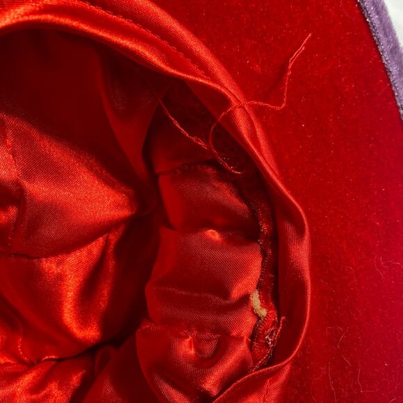 Red Hat Society Purple Rose bow Trim Doll Plush Small Decoration Toy Accessory - Picture 7 of 12